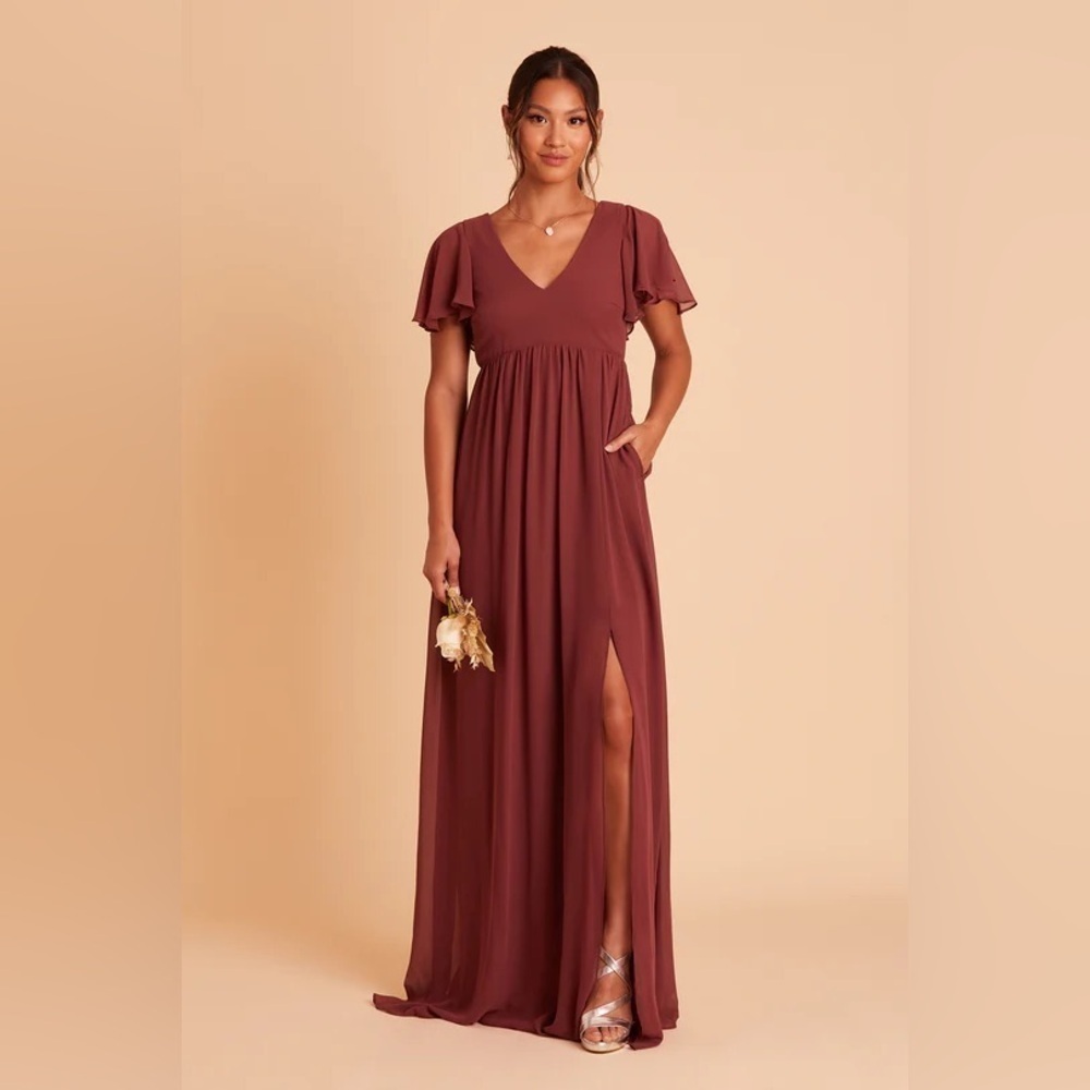 NWT Birdy Grey Hannah Empire Dress in Chiffon Rosewood
